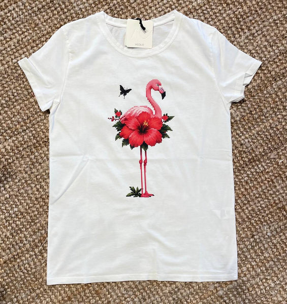 Tričko Flamingo White